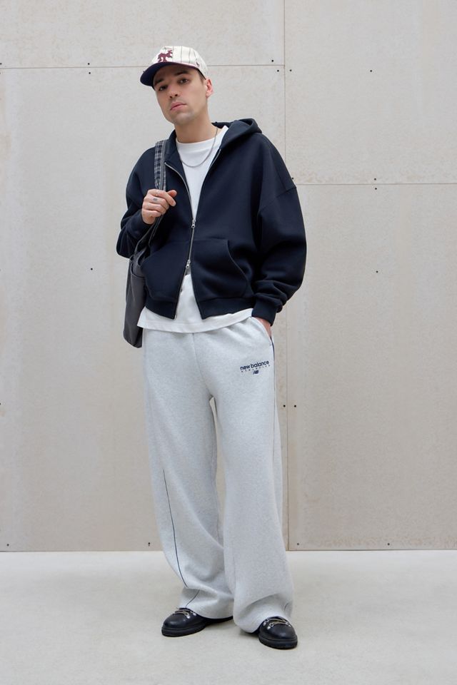 Pantalons de jogging New Balance Ash Heather à héritage linéaire #1