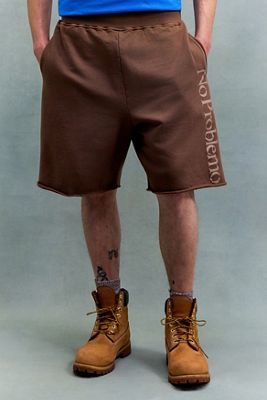 Shorts de Jersey Marrón Exclusivos de UO No Problemo