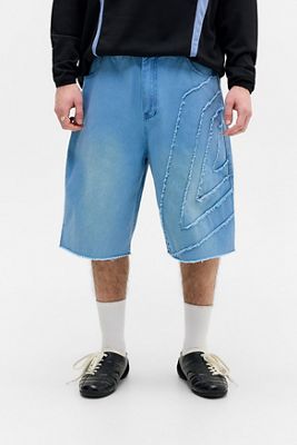 Umbro Blue Insignia Washed Denim Shorts