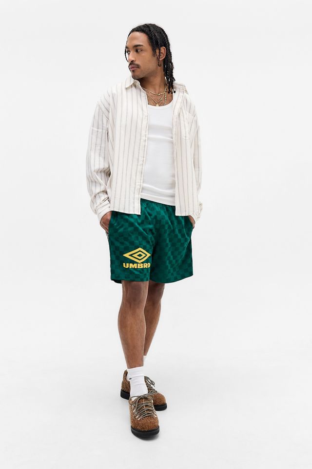 Umbro UO Exclusive Forest Green Checkerboard Shorts #1