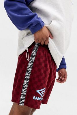 Umbro UO Exclusive Deep Red Checkerboard Shorts