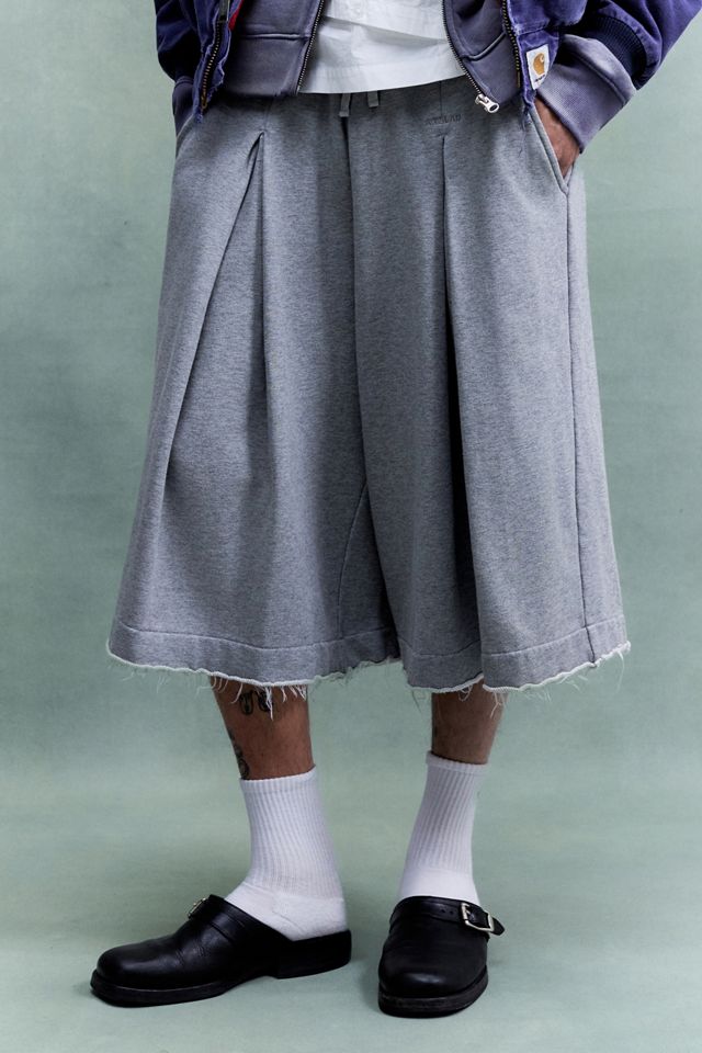 Anglan Grey Valley Tuck Sweatpant Shorts #1