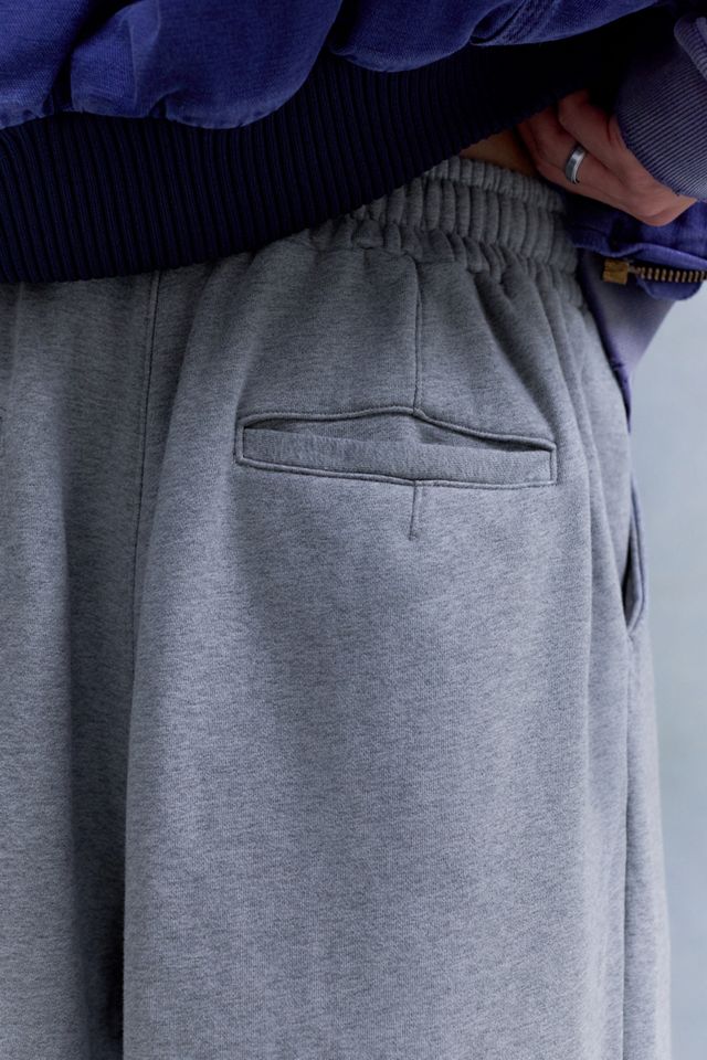 Anglan Grey Valley Tuck Sweatpant Shorts #3