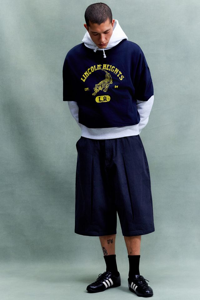 Anglan Navy Balloon Pant Shorts #1