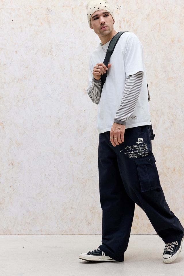 Pantalon cargo noir délavé Quicksilver exclusivité UO #1