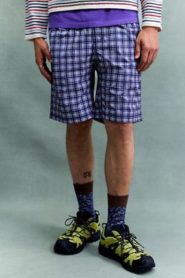 Gramicci Navy Check Shell Shorts