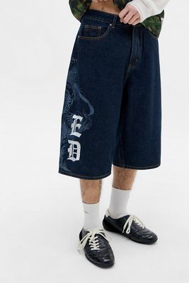 Short en jean Flying Gothic à rinçage exclusif UO Ed Hardy
