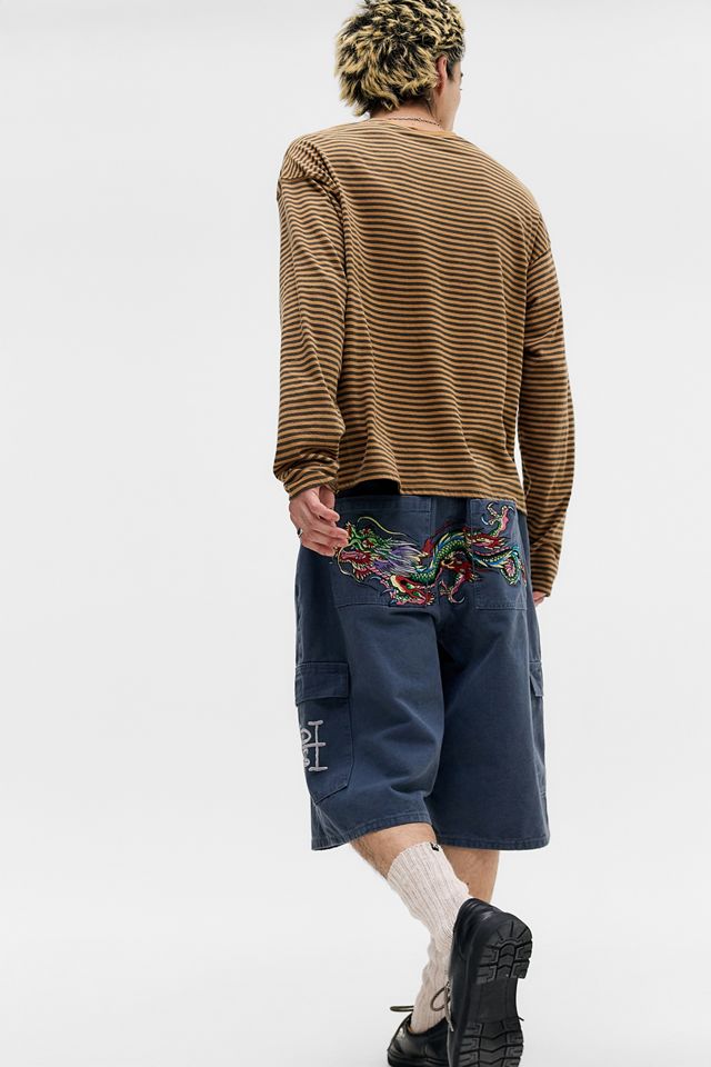 Short cargo en toile bleue Ed Hardy exclusivité UO #1