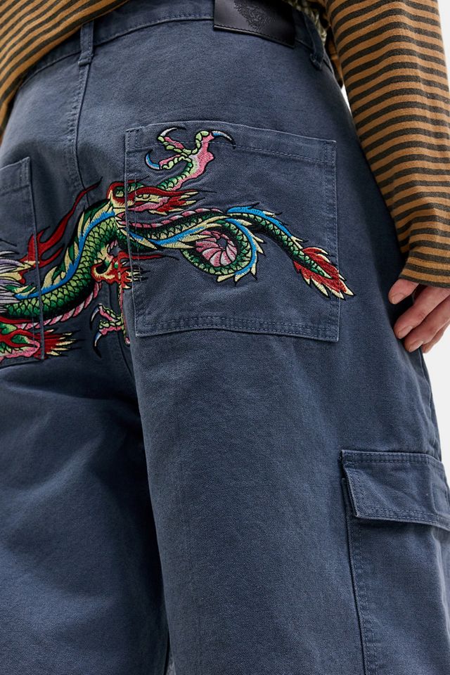 Short cargo en toile bleue Ed Hardy exclusivité UO #2