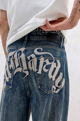 Jeans Bordados con Paneles Azules Exclusivos de UO de Ed Hardy