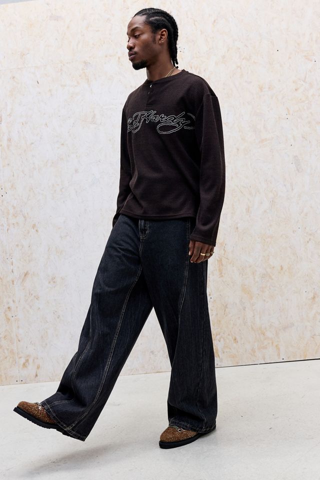 Ed Hardy UO Exclusive Black Slub Twist Jeans #2