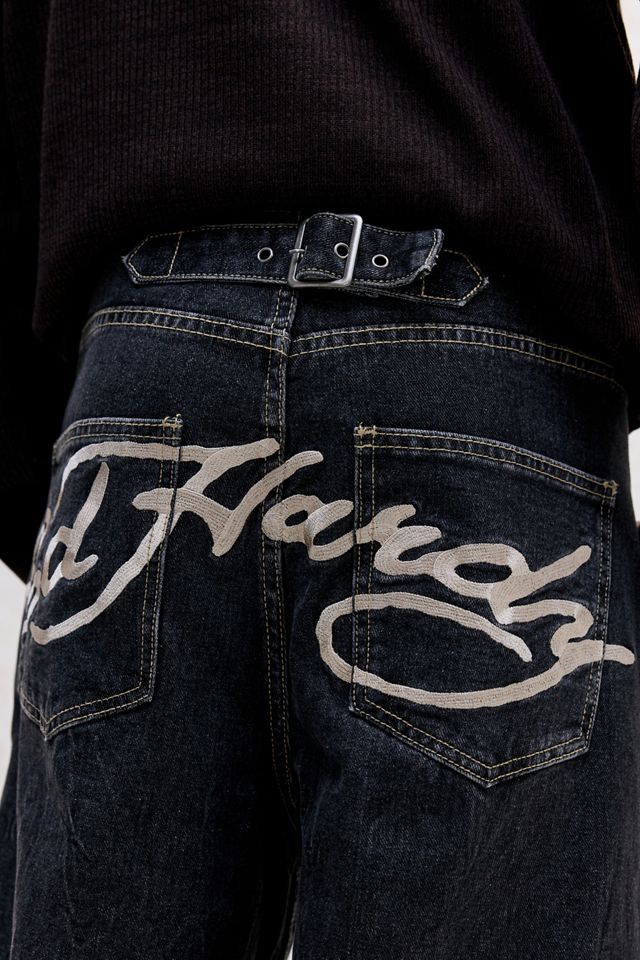 Ed Hardy UO Exclusive Black Slub Twist Jeans #3
