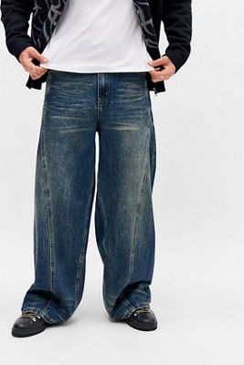 Ed Hardy UO Exclusive Blue Fade Twist Jeans