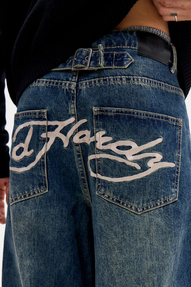 Ed Hardy UO Exclusive Blue Fade Twist Jeans #2