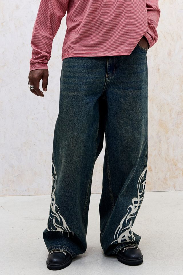 Ed Hardy UO Exclusive Tattoo Embroidered Jeans #1