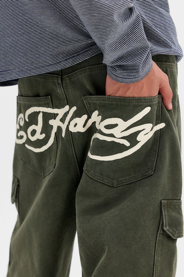 Ed Hardy Grüne Drachen-Print Cargohose #3