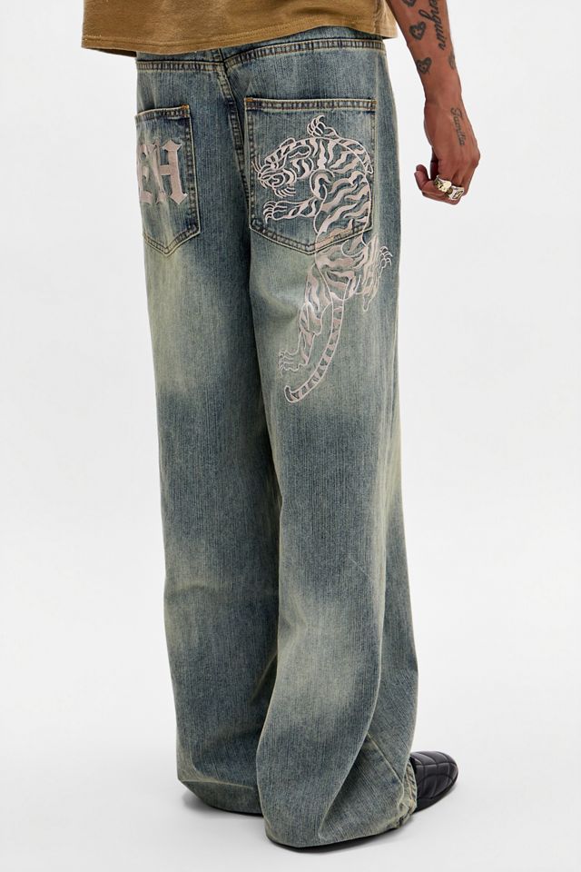Jean brodé tigre Slub exclusif UO Ed Hardy #1