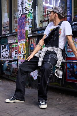 Salopette True Religion Indigo à couture Big T