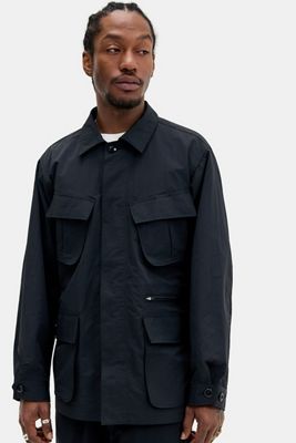 Snow Peak Schwarze Nylon-Wascherjacke