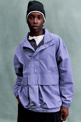 Snow Peak Light Blue Nylon Double Rip Anorak