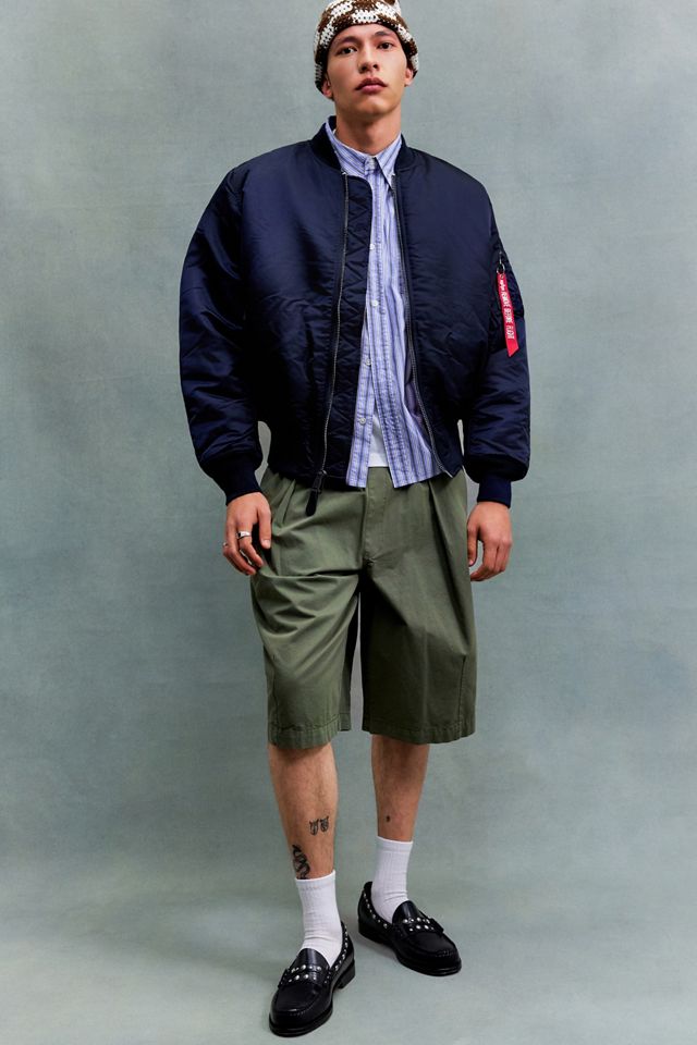 Alpha Industries Blue MA-1 Heritage Bomber Jacket #1