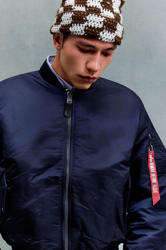 Alpha Industries Blue MA-1 Heritage Bomber Jacket #3