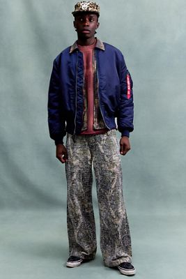 Alpha Industries Blaue MA-1 Heritage Bomberjacke