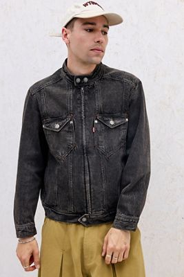 Levi's Black Twisted Denim Moto Jacket