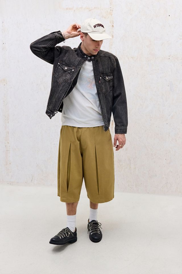 Veste moto en denim torsadé noir Levi's #1