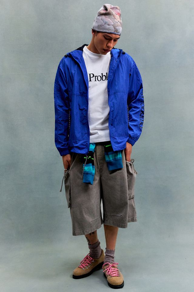 Giacca in Nylon Blu a Contrasto No Problemo #1