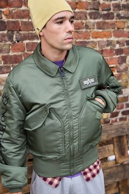 No Problemo x Alpha Industries Green Ancient Zip-Up Jacket