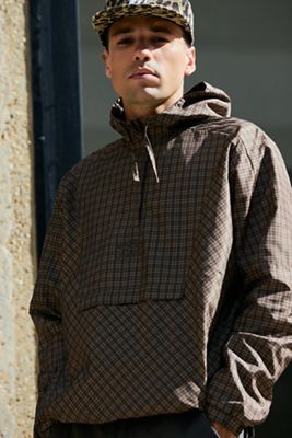 Chaqueta Cortavientos Umbro a Cuadros Marrones