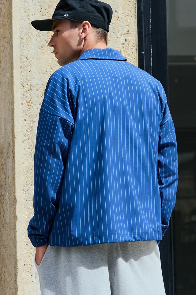 Umbro Estate Blue Pinstripe Polo Sweatshirt #3