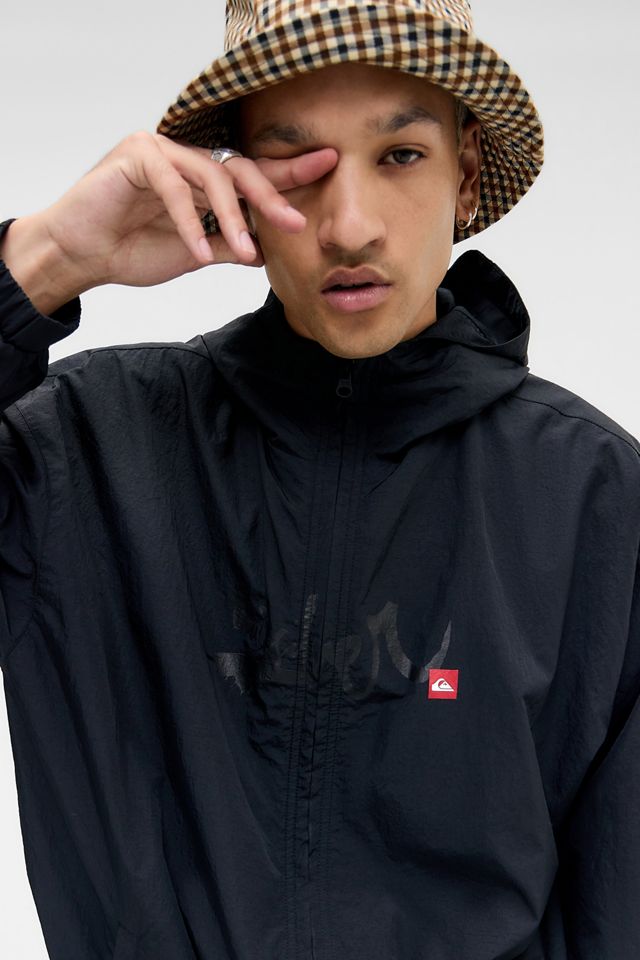 Quiksilver UO Exclusive Black Tech Windbreaker Jacket #1