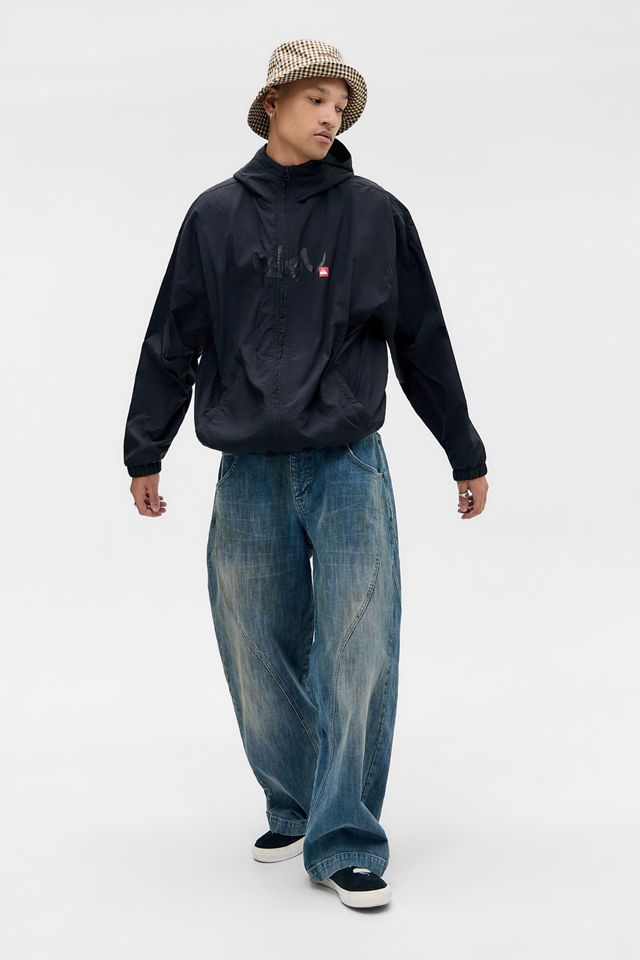 Quiksilver UO Exclusive Black Tech Windbreaker Jacket #2