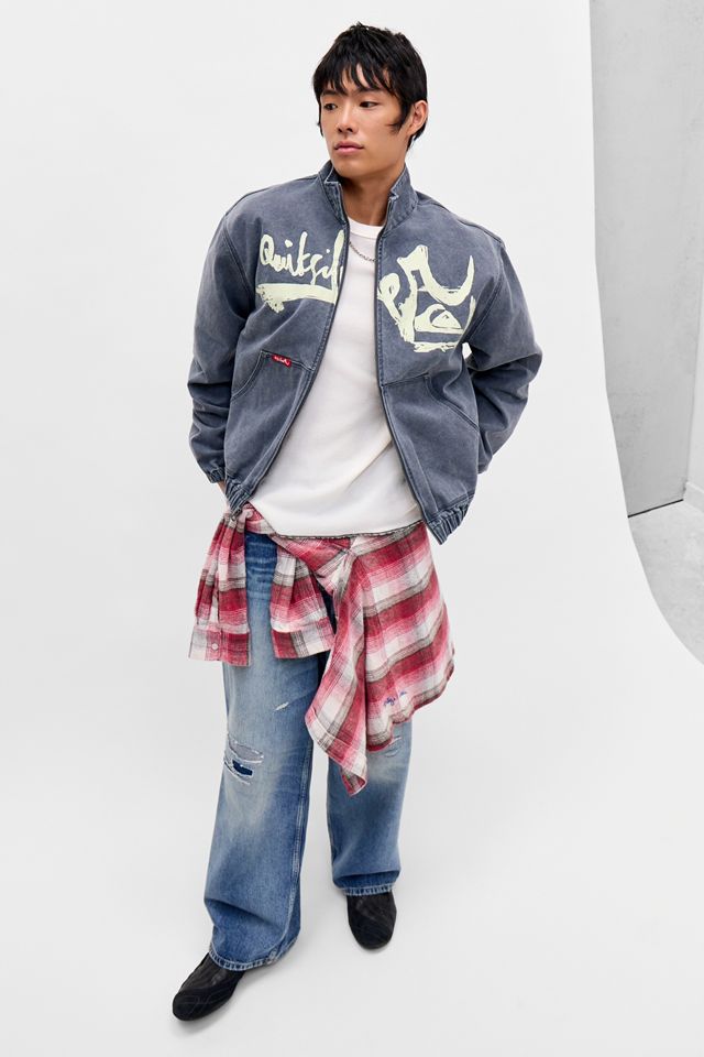 Quiksilver UO Exclusive Logo Denim Track Jacket #1