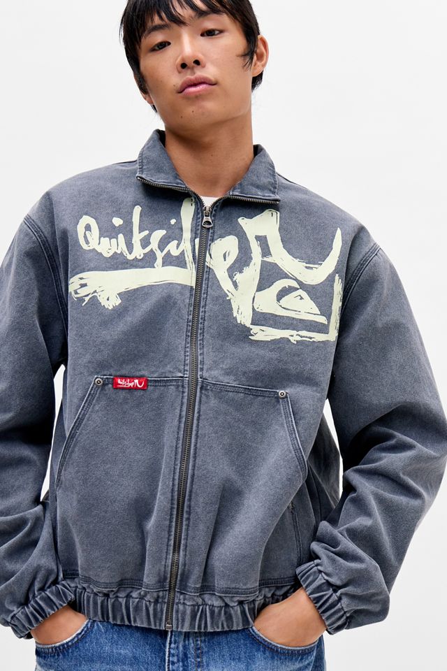 Quiksilver UO Exclusive Logo Denim Track Jacket #2
