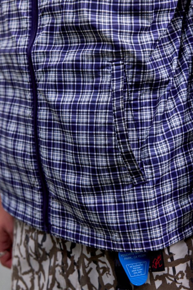 Gramicci Giacca a Guscio a Quadri Blu Navy #4