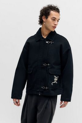 Ed Hardy UO Exclusive Black Clasp Canvas Jacket