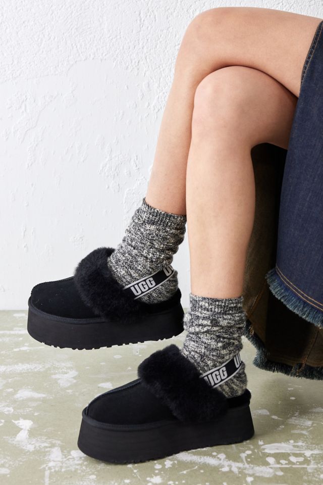 UGG Black Funkette Slippers