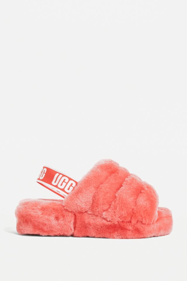 Neon coral outlet ugg slides