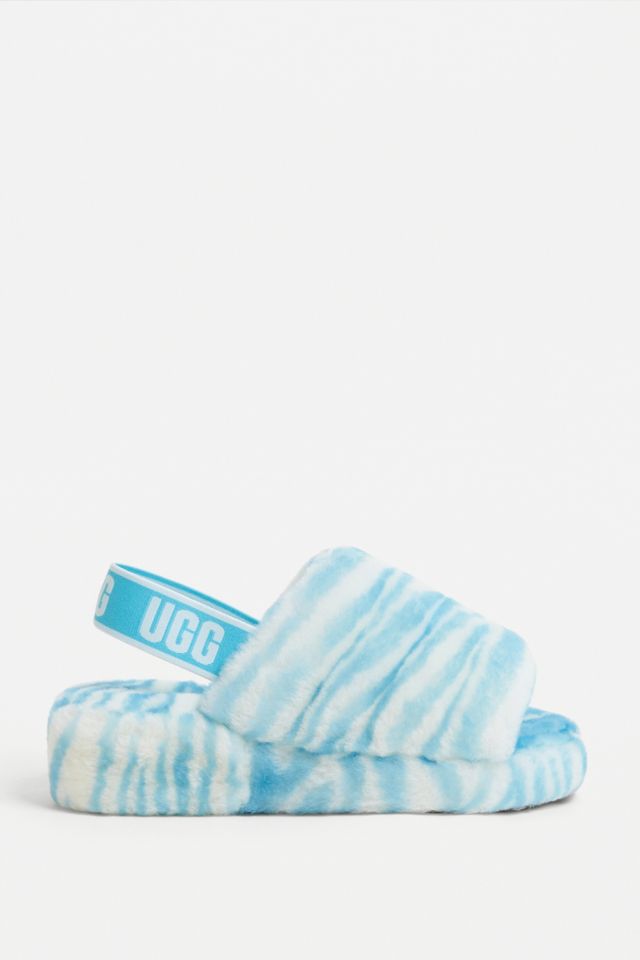 UGG Fluff Yeah Zebra Slide Sandals Urban Outfitters UK