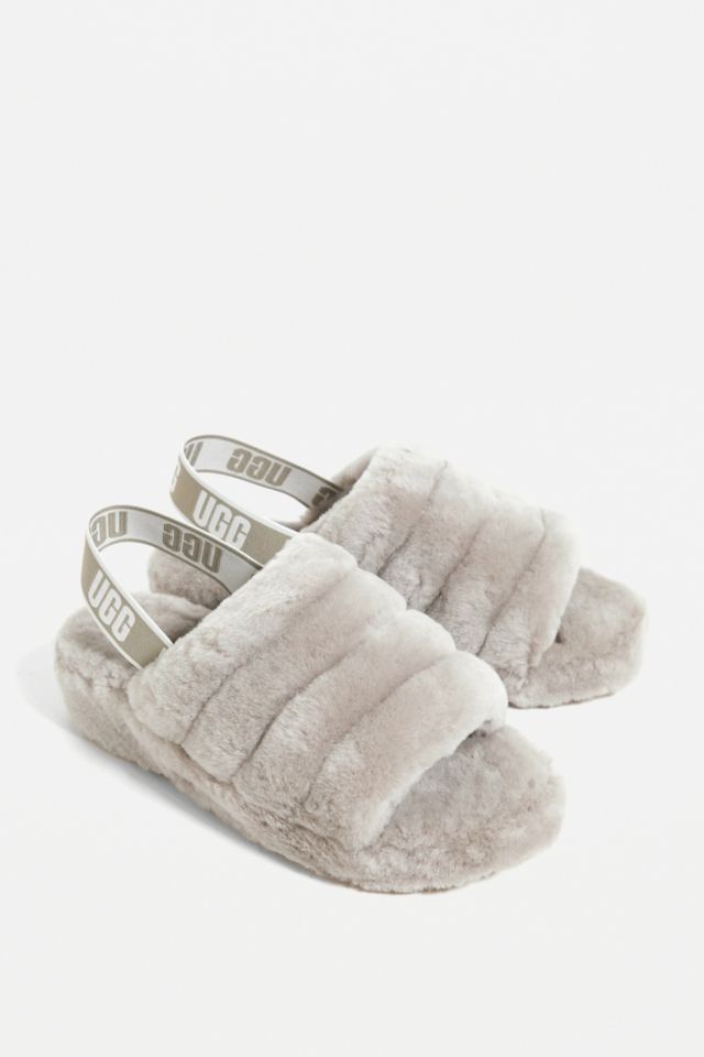 UGG Fluff Yeah GOAT Grey Slide Slippers