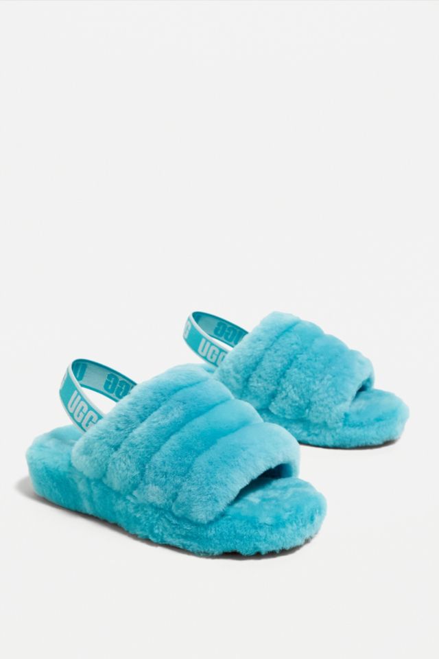 UGG Pantoufle Fluff Yeah bleu clair