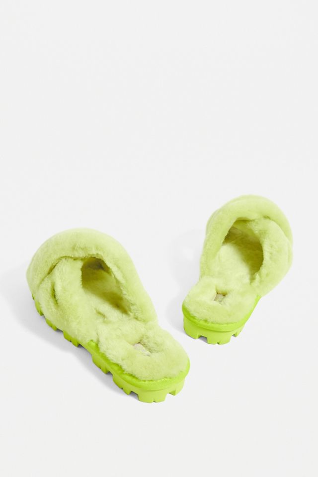 UGG Fuzzette Sulphur Strappy Slide Slippers Urban Outfitters UK