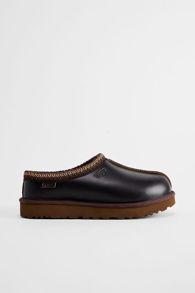 UGG Brown Leather Tasman Slippers #1