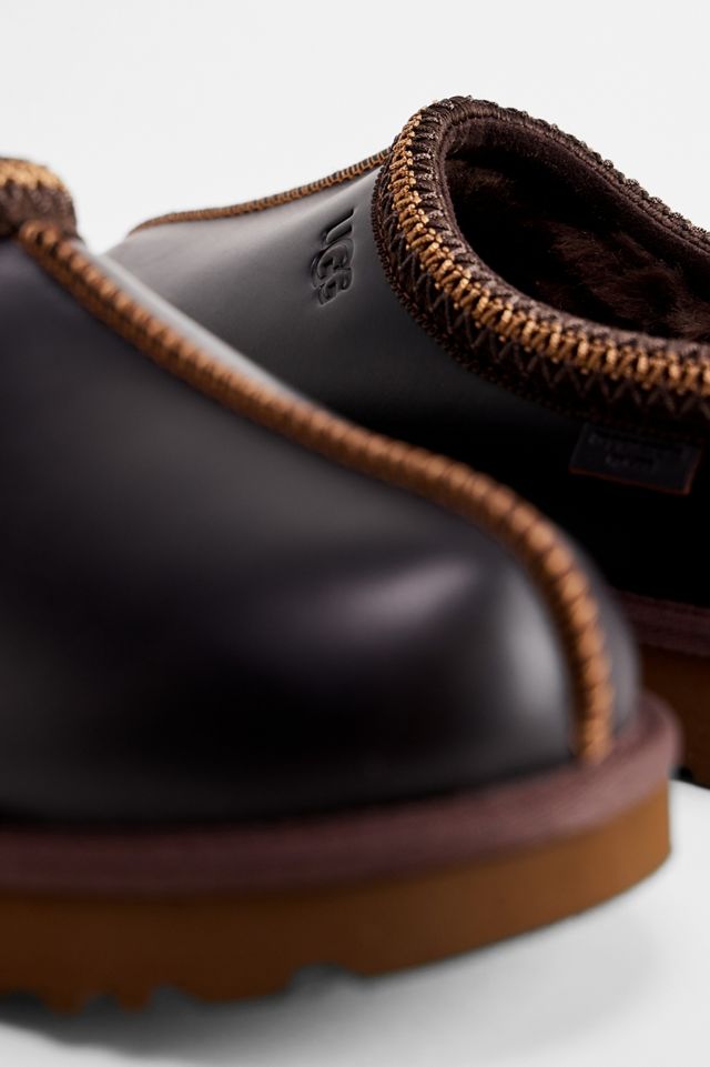 UGG Brown Leather Tasman Slippers #2