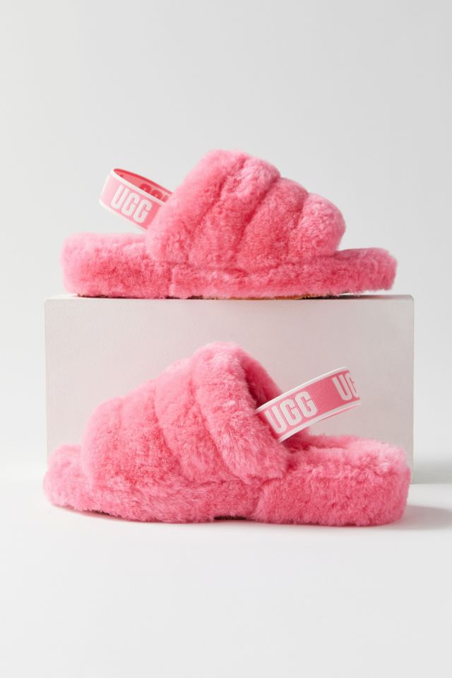 UGG Fluff Yeah Pink Rose Slide Slippers