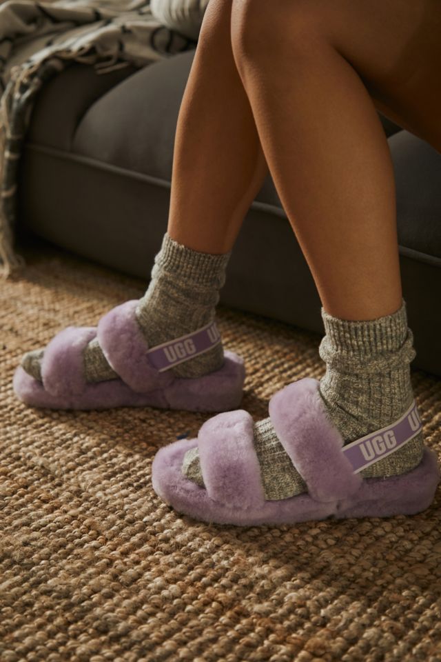 UGG Oh Yeah Lilac Bloom Slide Sandals