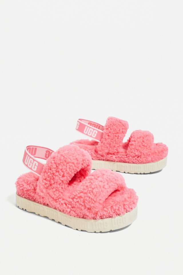 Pink fluffita ugg discount slides